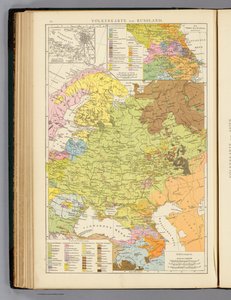 Carte des peuples de Russie - Richard Andree